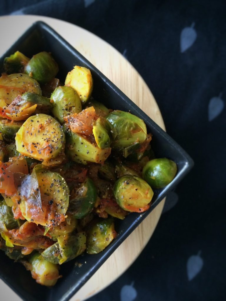 Brussels Sprouts Stir-fried with Indian Spices